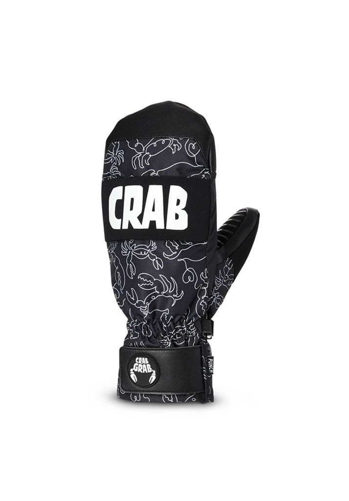 GUANTI SNOWBOARD CRAB GRAB PUNCH MITT CRAB DOODLE BLACK 1 GUANTI SNOWBOARD CRAB GRAB PUNCH MITT CRAB DOODLE BLACK