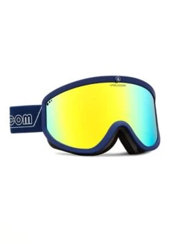 MASCHERA SNOWBOARD VOLCOM FOOTPRINTS DARK BLUE WHITE GOLD CHROME U