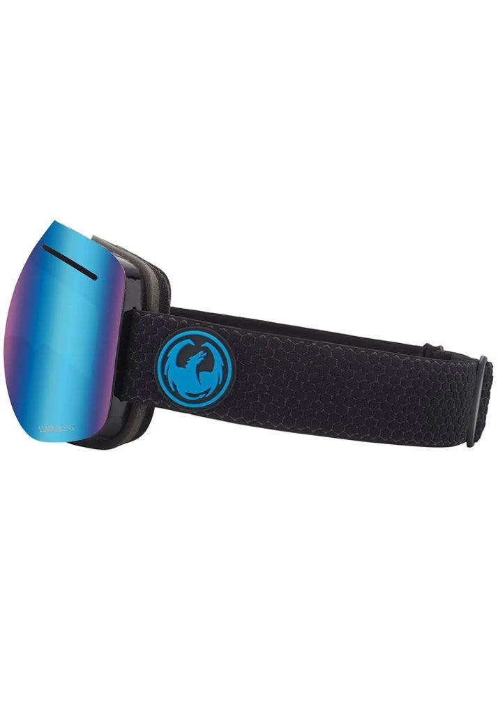 MASCHERA SNOWBOARD DRAGON X1 SPLIT BLUE + BONUS LENS AMBER LUMALENS BLUE ION U 3 MASCHERA SNOWBOARD DRAGON X1 SPLIT BLUE + BONUS LENS AMBER LUMALENS BLUE ION U - immagine 3