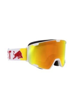 MASCHERA SNOWBOARD RED BULL PARK WHITE RED ORANGE WITH RED MIRROR U